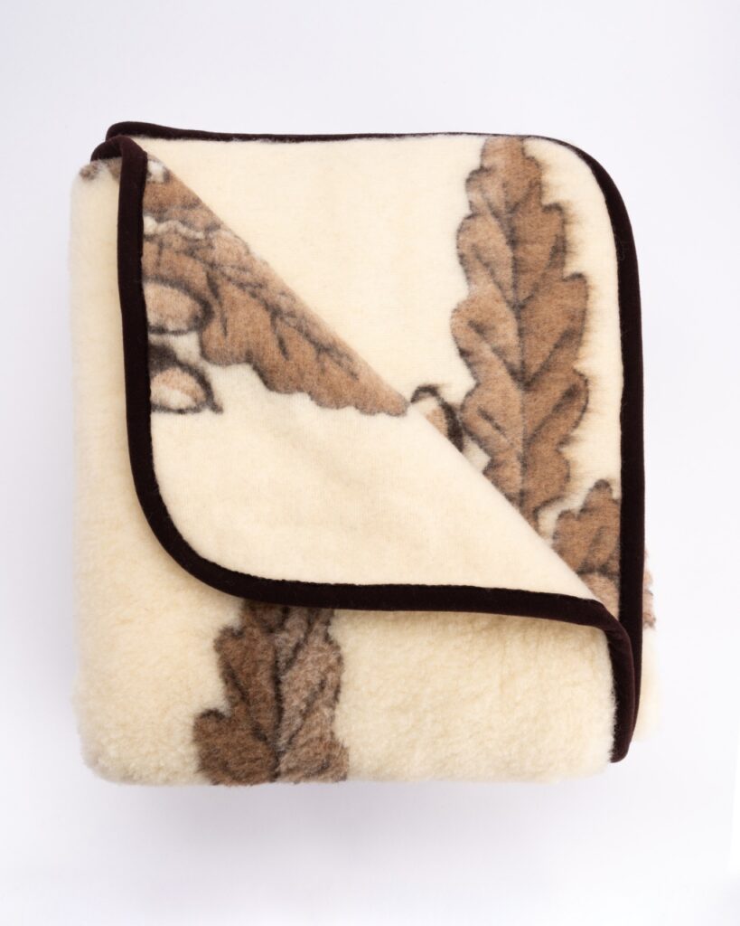 Decke aus 100% natürlicher Merinowolle OAK 800 g/m