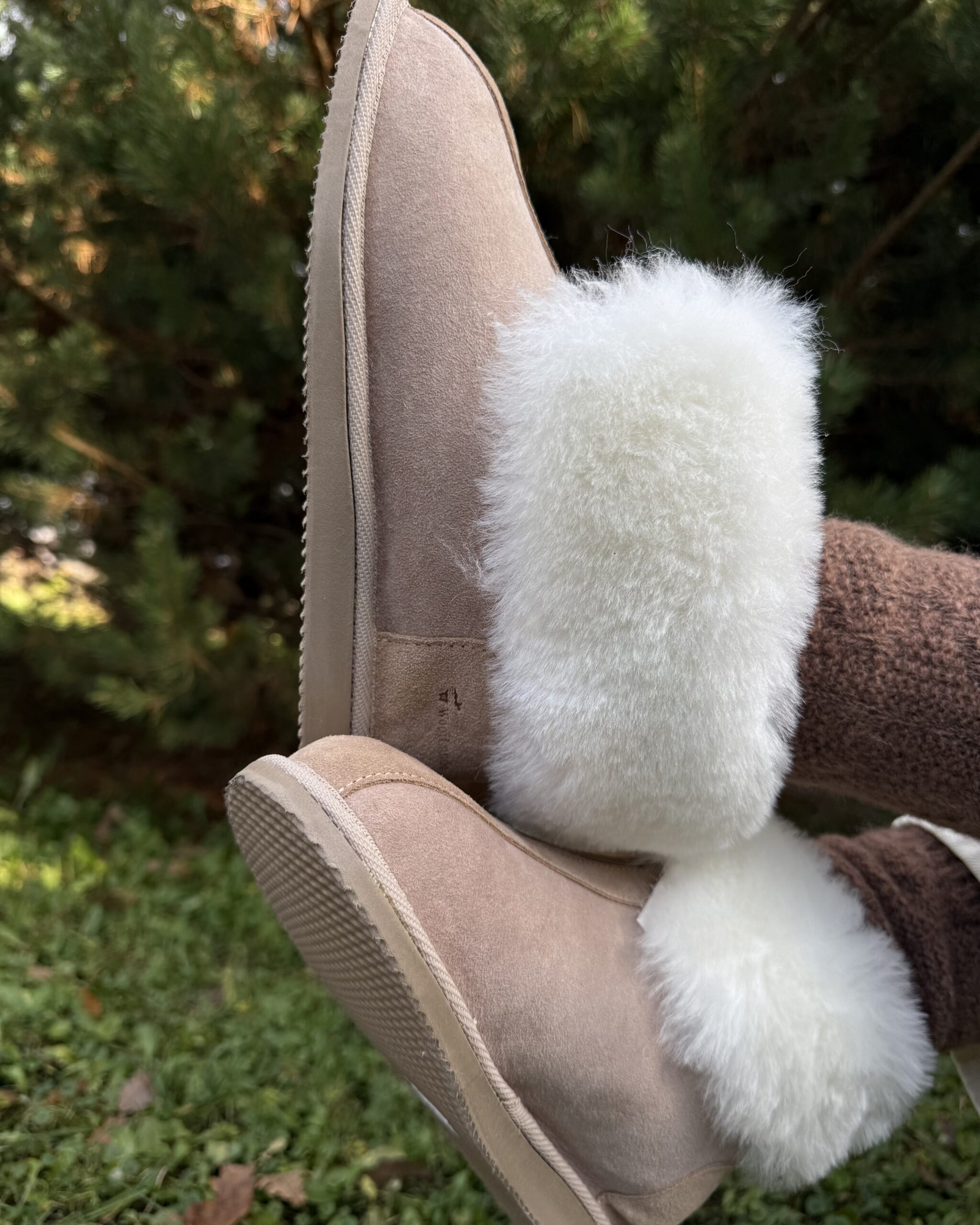 Socken aus neuseeländischer Schafwolle LATTE