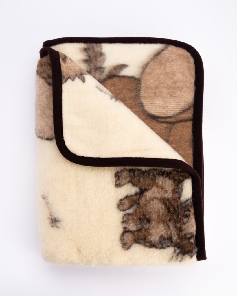 Leichte Decke aus Merinowolle für Kinder - kariert DRAMBLIUKAS