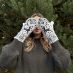 Damenfäustlinge aus Merinowolle ELNIAI