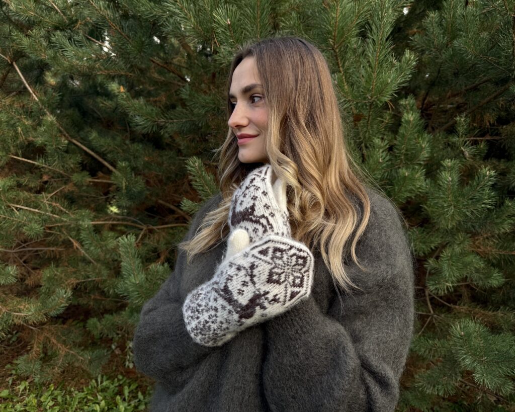 Damenfäustlinge aus Merinowolle RUDOLFAS