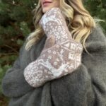 Damenfäustlinge aus Merinowolle ELNIUKAS