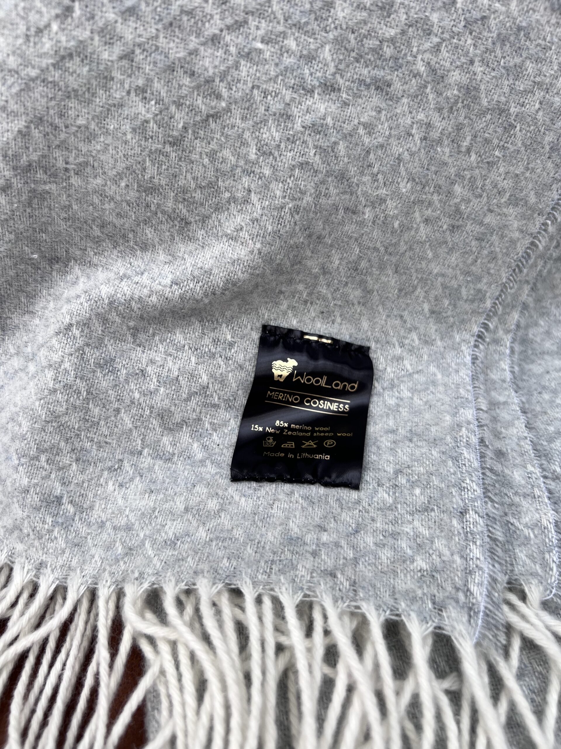 WOOLLAND Merino Kuschelweiches Luxus-Karo