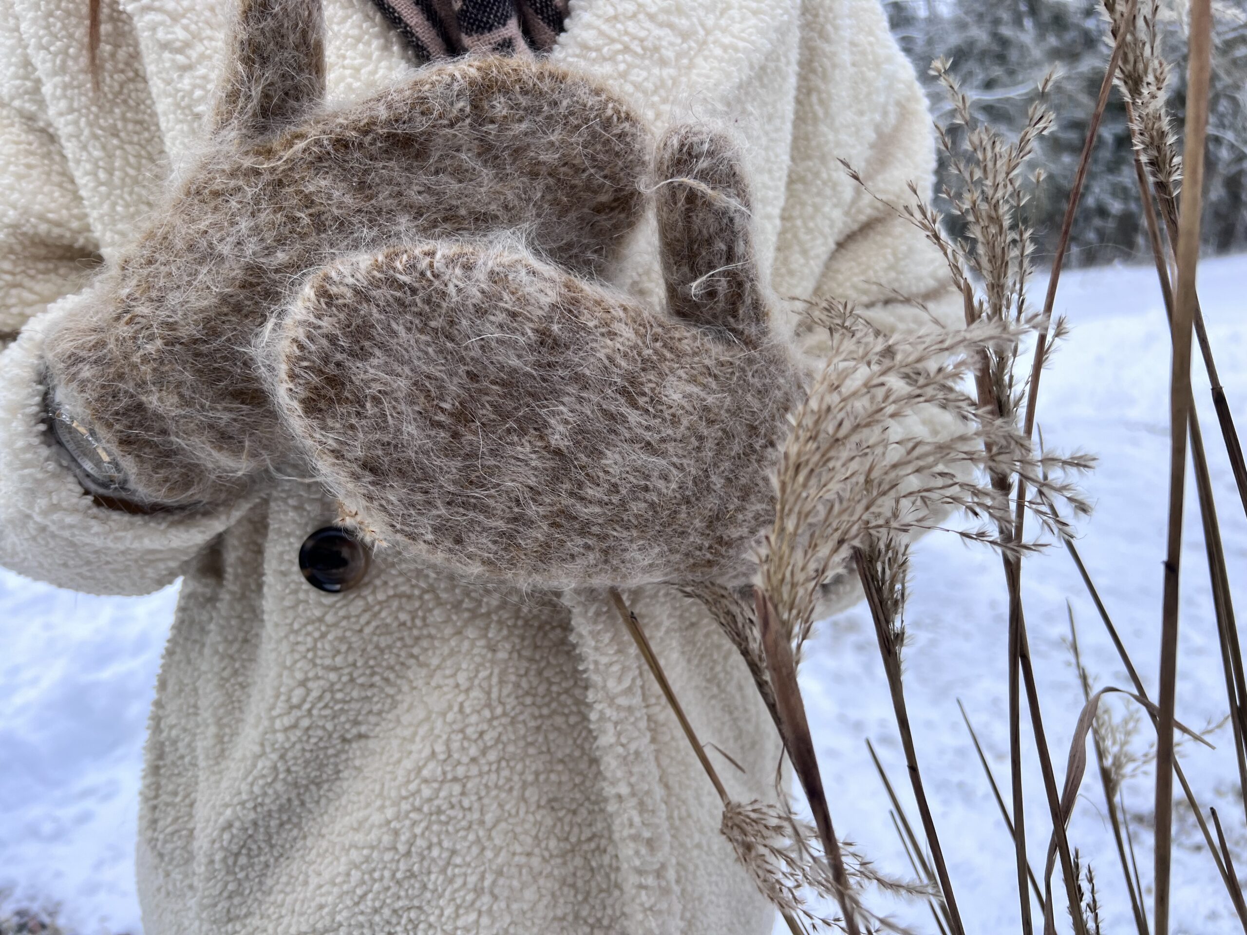 Hundewollfäustlinge BROWN
