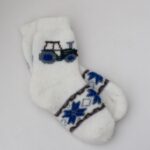 Kindersocken aus Merinowolle TRAKTORIUKAS