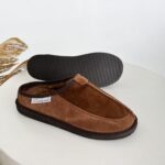 WoolLando Herren Leder Hausschuhe CAMEL