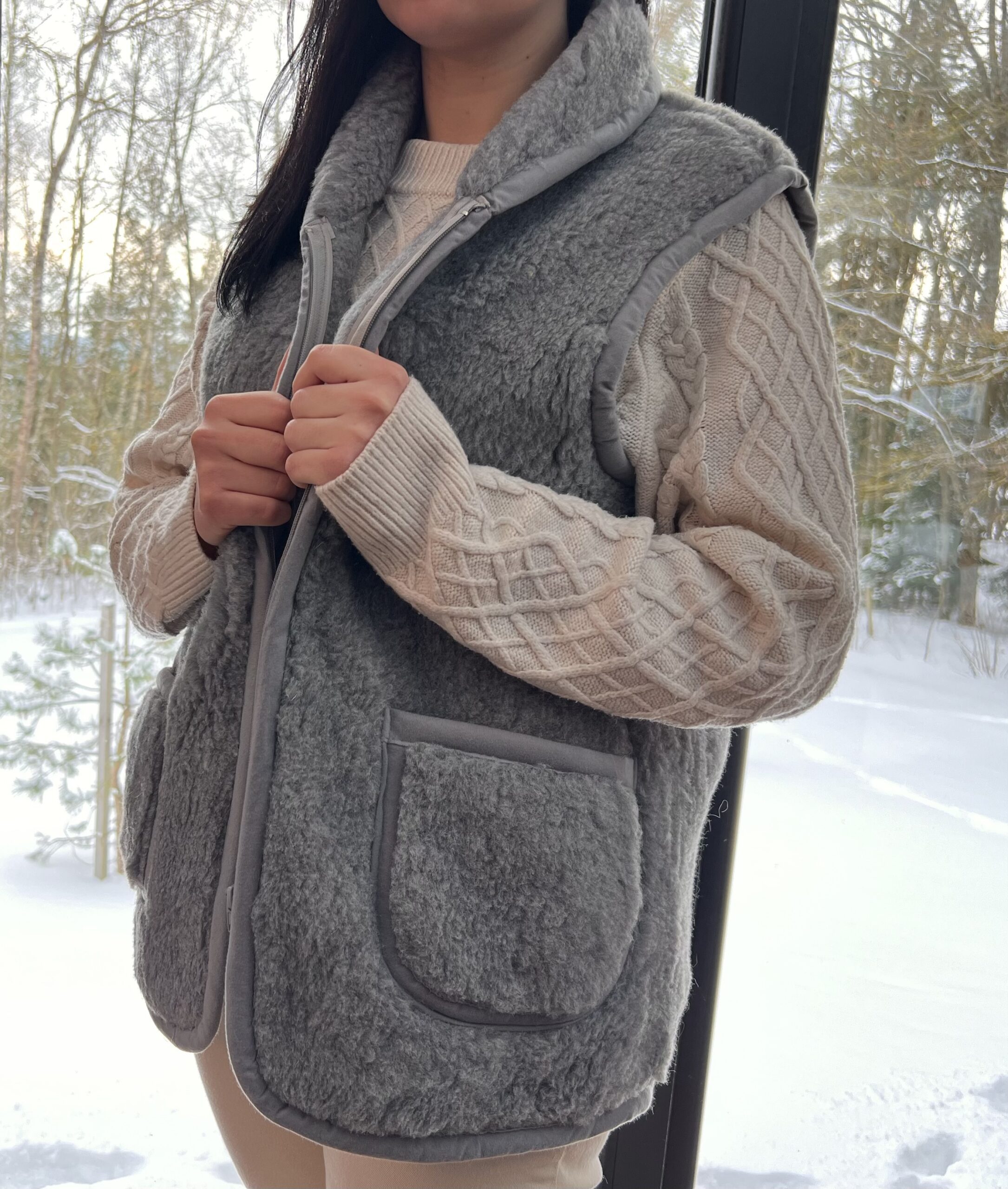 Merinowollweste grau 'UNISEX'