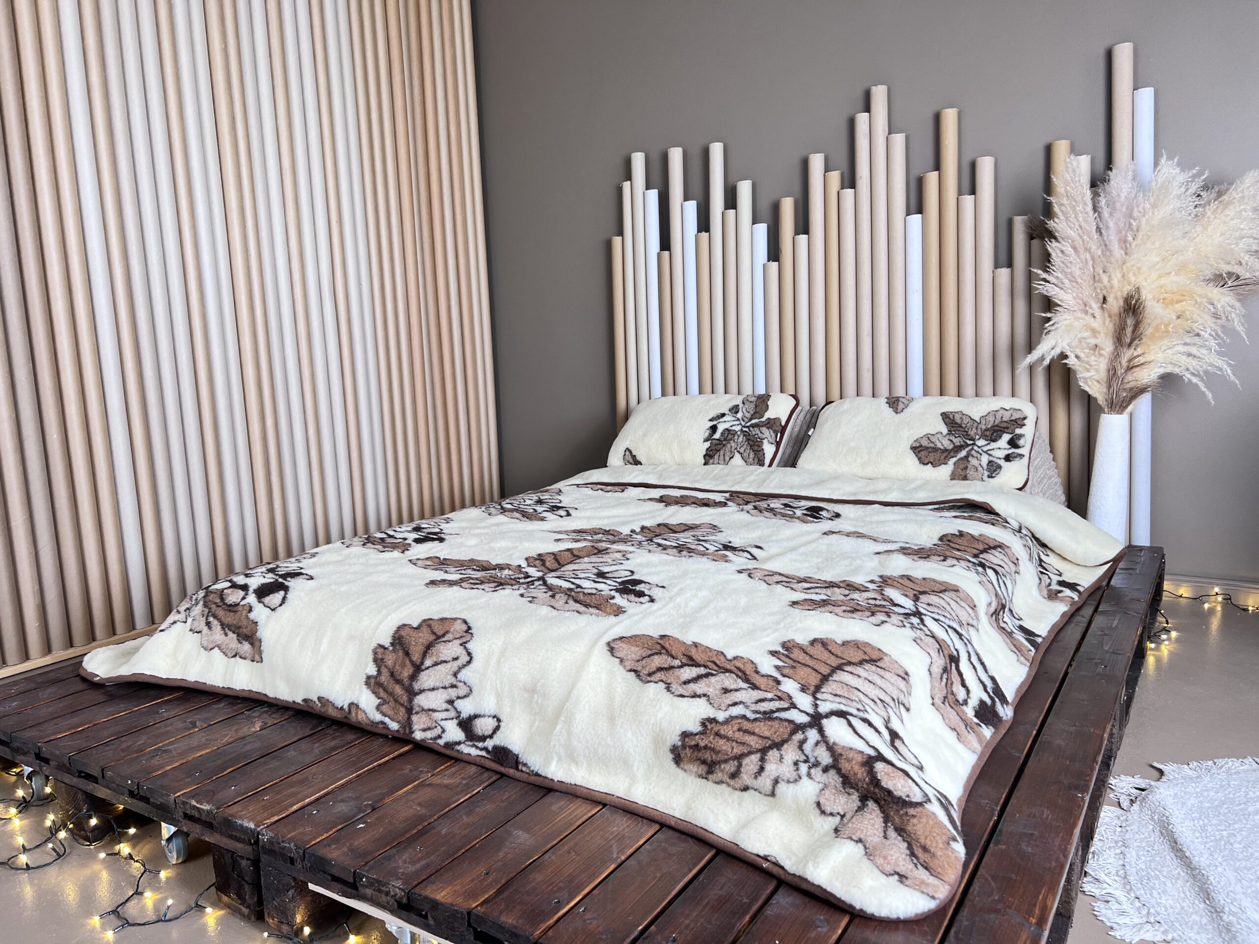 WoolLando Natürliches 100% Merinowolle dickes Bettwäscheset OAK