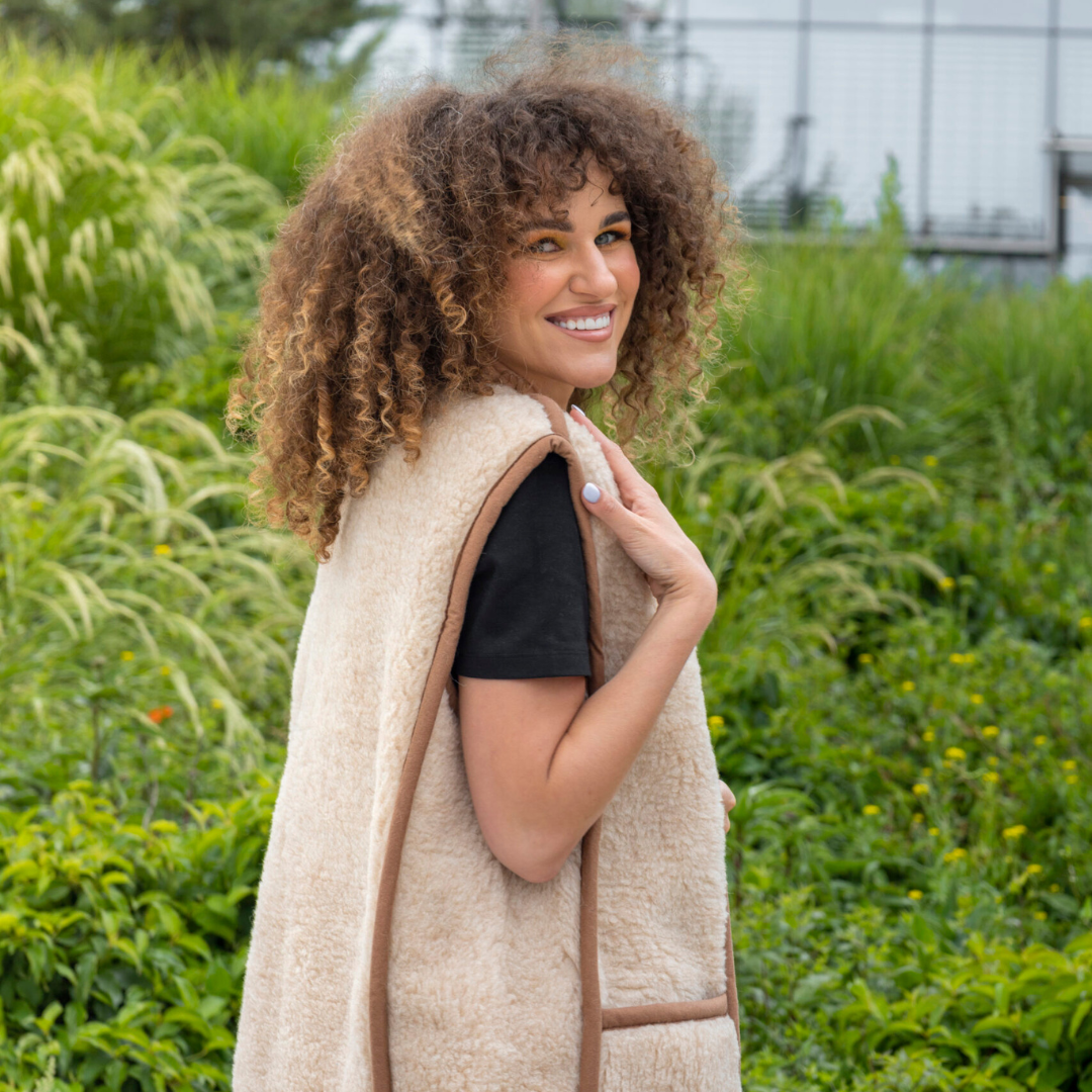 Weste aus Merinowolle in Creme 'UNISEX'