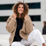 Zaffiro Lammfell Damen Kapuzenjacke braun ZOYA