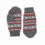 Fäustlinge aus grauer Merinowolle für Männer