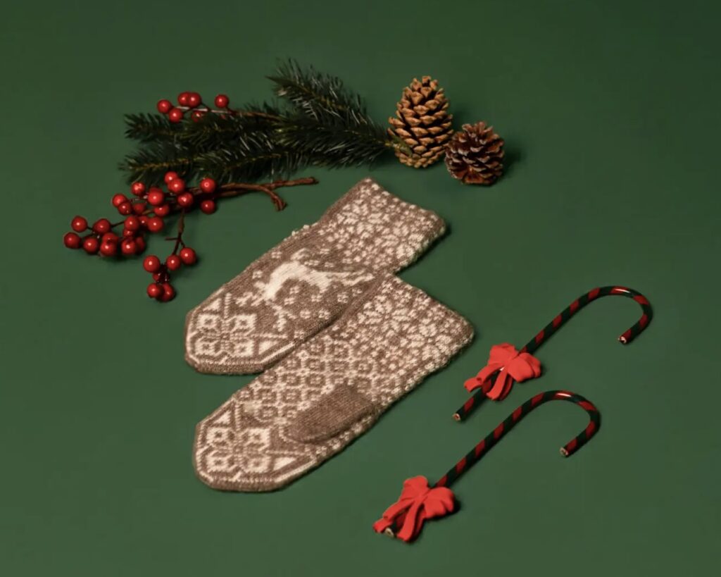 Damenfäustlinge aus Merinowolle ELNIAI