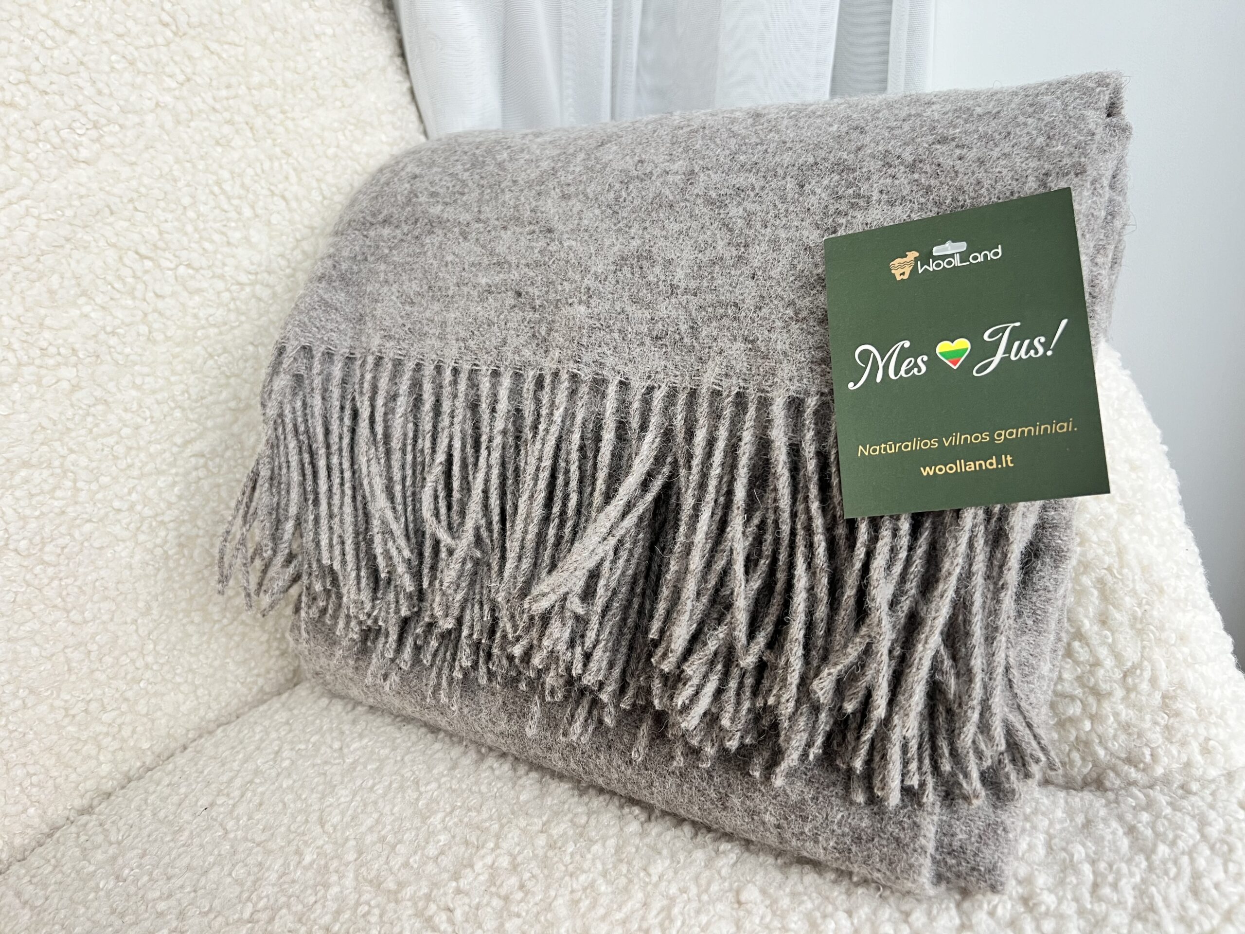 Woolland NEW ZEALAND Luxus 100% Wolle kariert BROWN