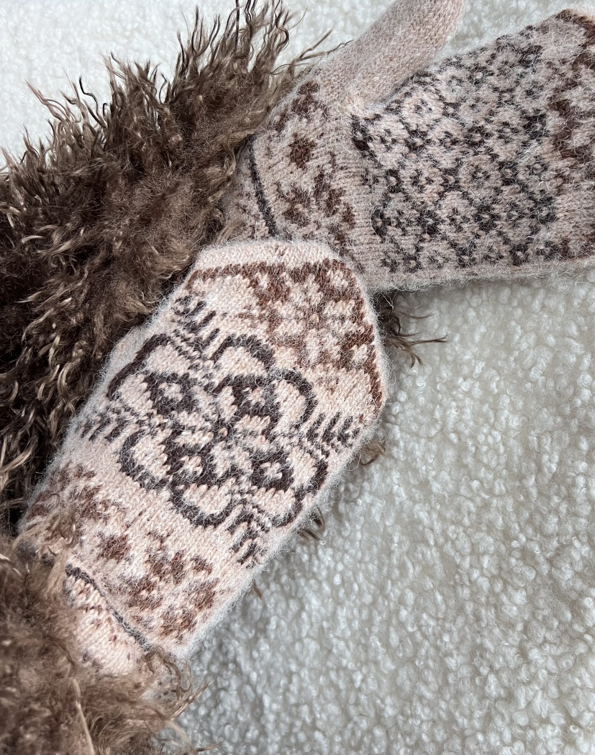 Damenfäustlinge aus Merinowolle SNAIGĖS