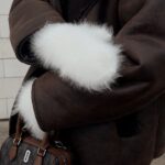 Fingerlose Damenhandschuhe aus Angorawolle PREMIUM