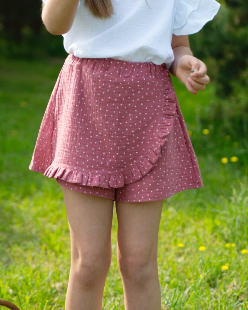 Musselin-Baumwoll-Skort LITTLE PEA