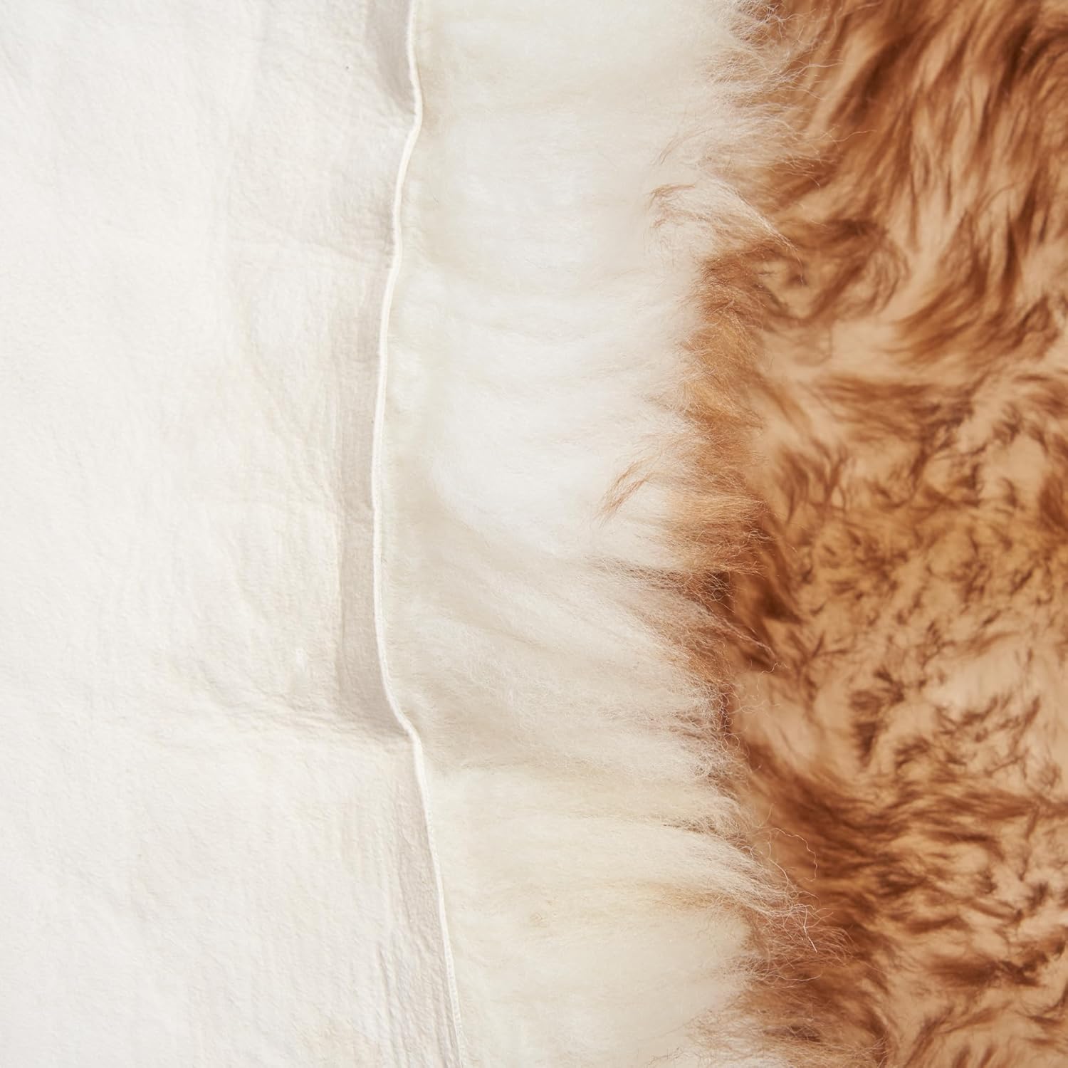 Naturgegerbtes dickes braunes Merino-Schaffell 80×120 cm