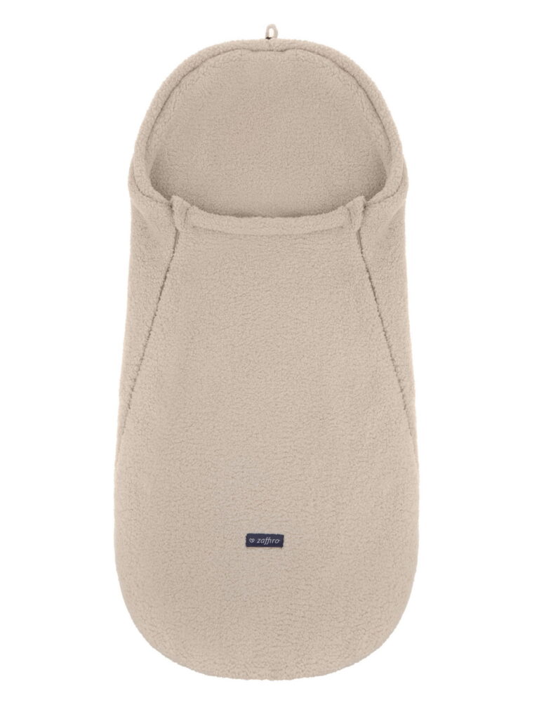 Zaffiro heller Babyschlafsack / -umschlag aus natürlicher Wolle