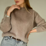 Damen Polo-Pullover aus Mohairwolle