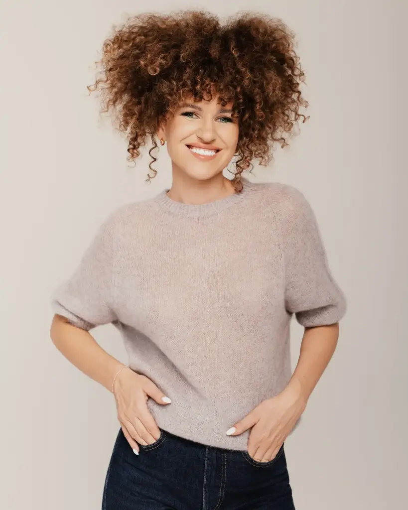 Damen Leichter und flauschiger Pullover aus Mohairwolle MOON