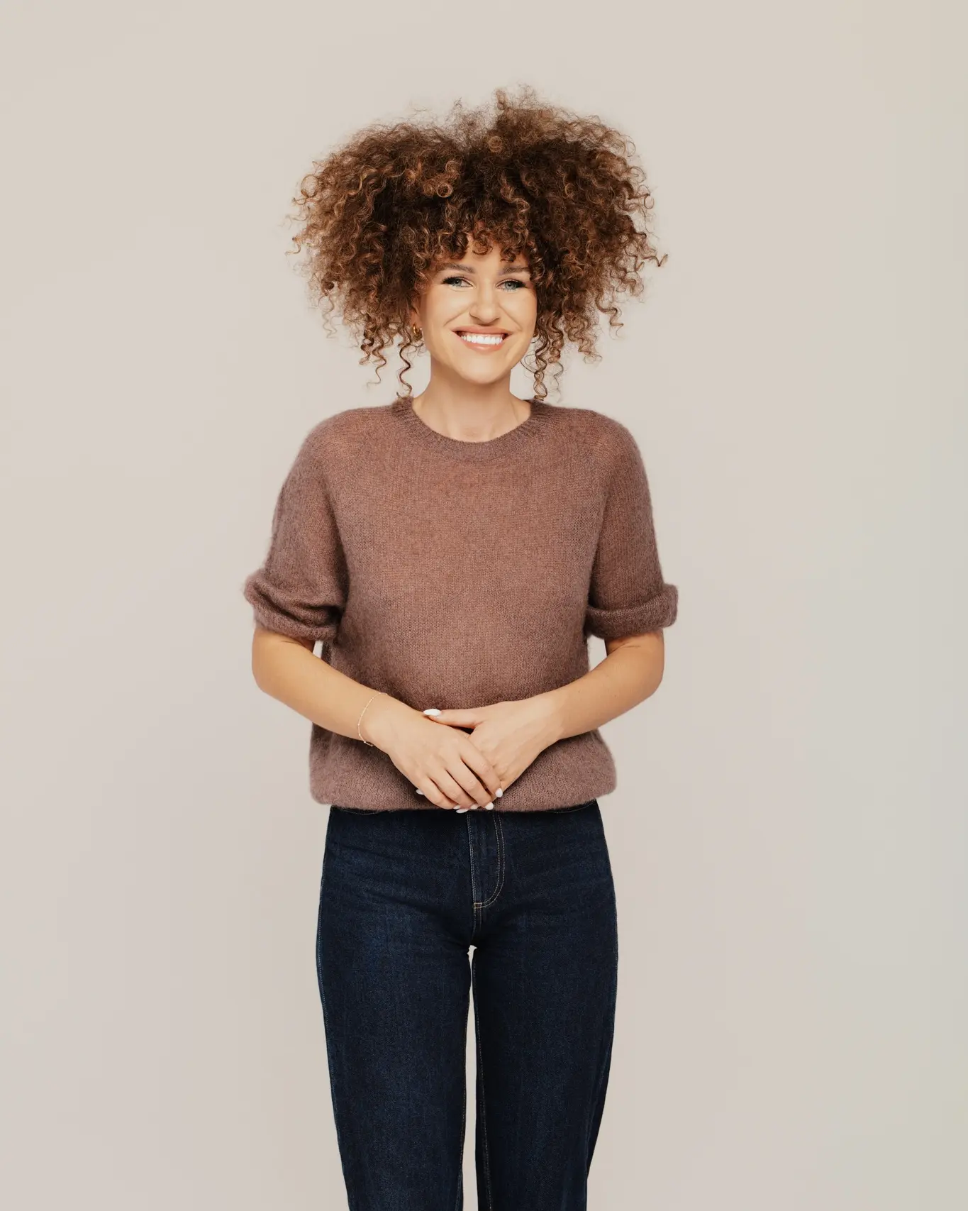 Damen leichter und flauschiger Pullover aus Mohairwolle MÄRCHEN