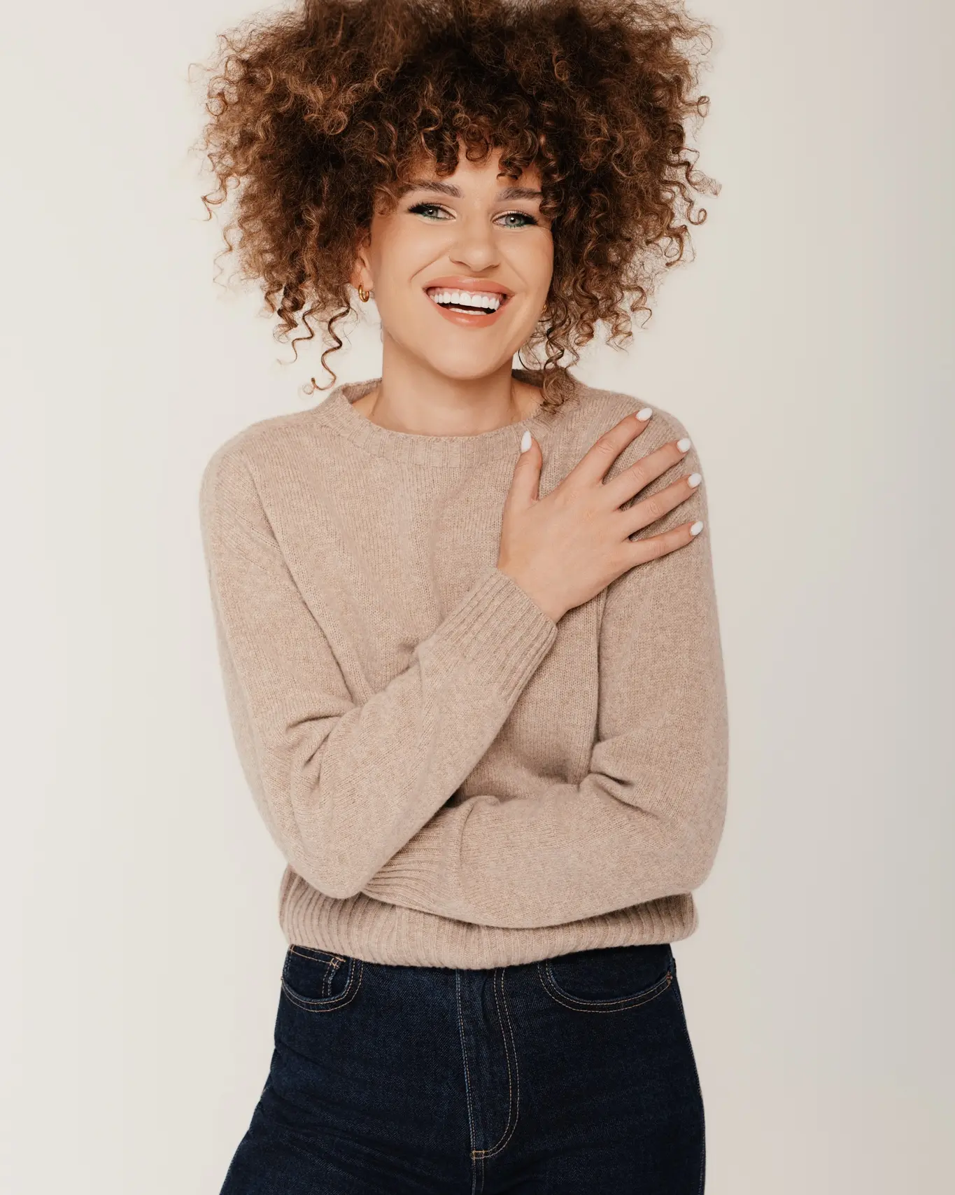 Damen Warmer Pullover aus 100 % Naturwolle NIDA