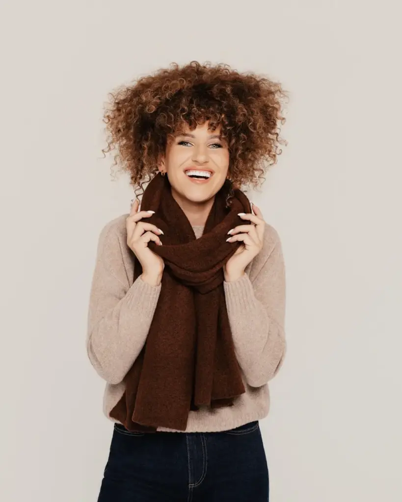 Warmer Schal mit Naturwolle COZY