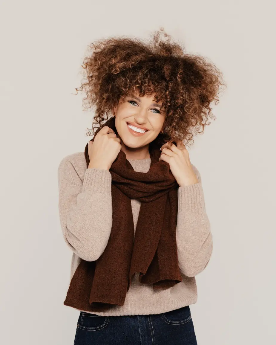 Warmer Schal mit Naturwolle COZY