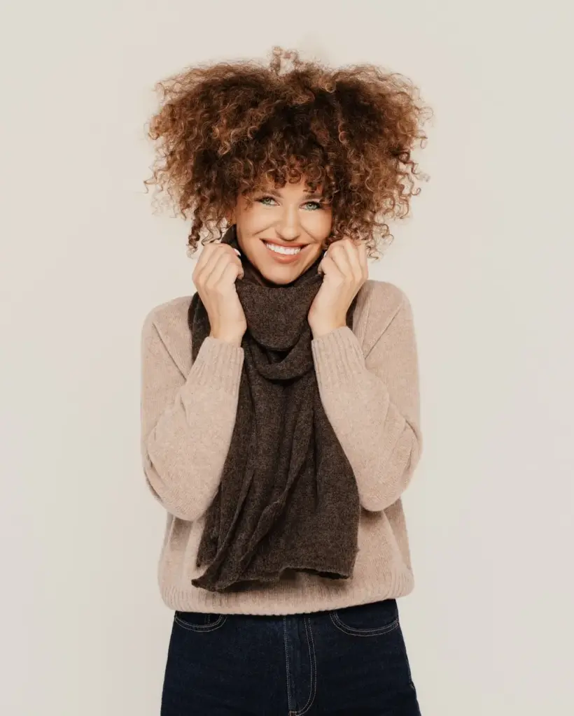 Warmer Schal mit Naturwolle SNUG