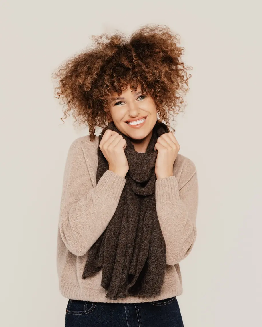 Warmer Schal mit Naturwolle SNUG