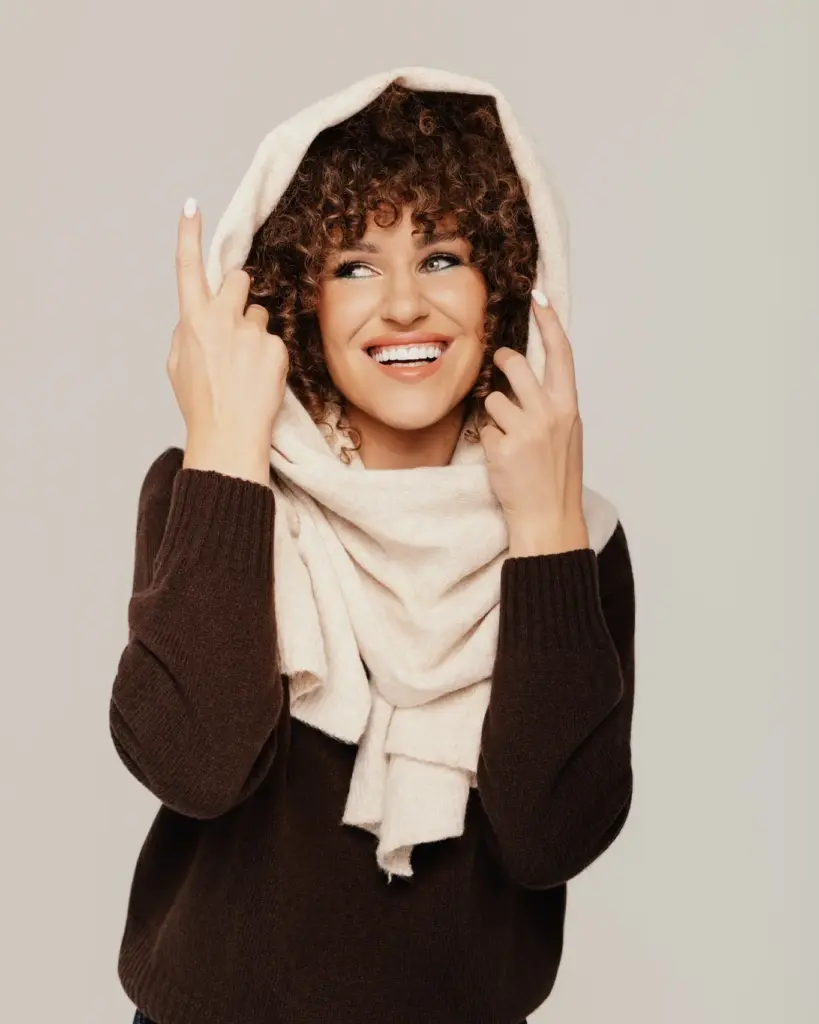 Warmer Schal mit Naturwolle PURE