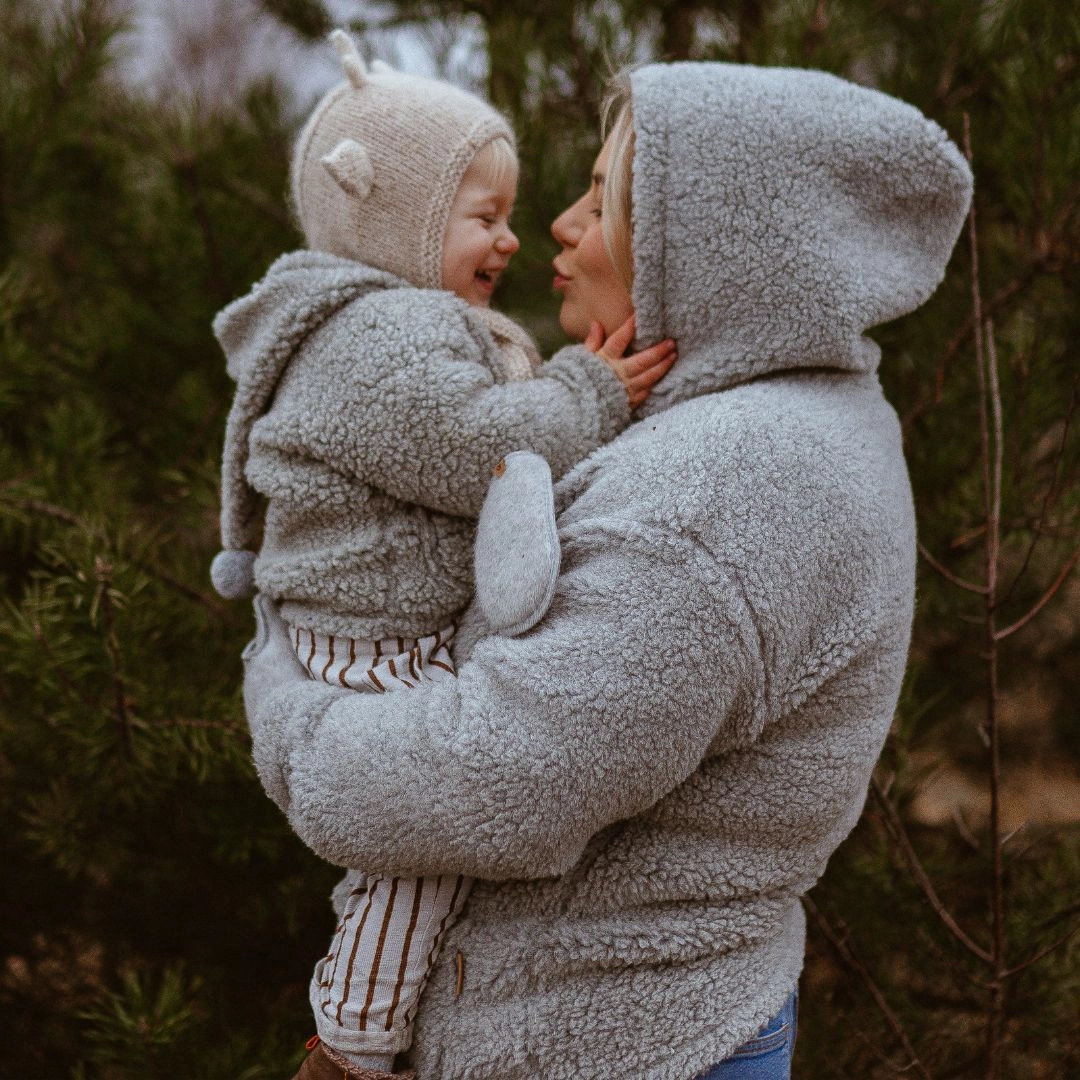 Zaffiro schwarze Lammwolljacke mit Kapuze ZOYA UNISEX