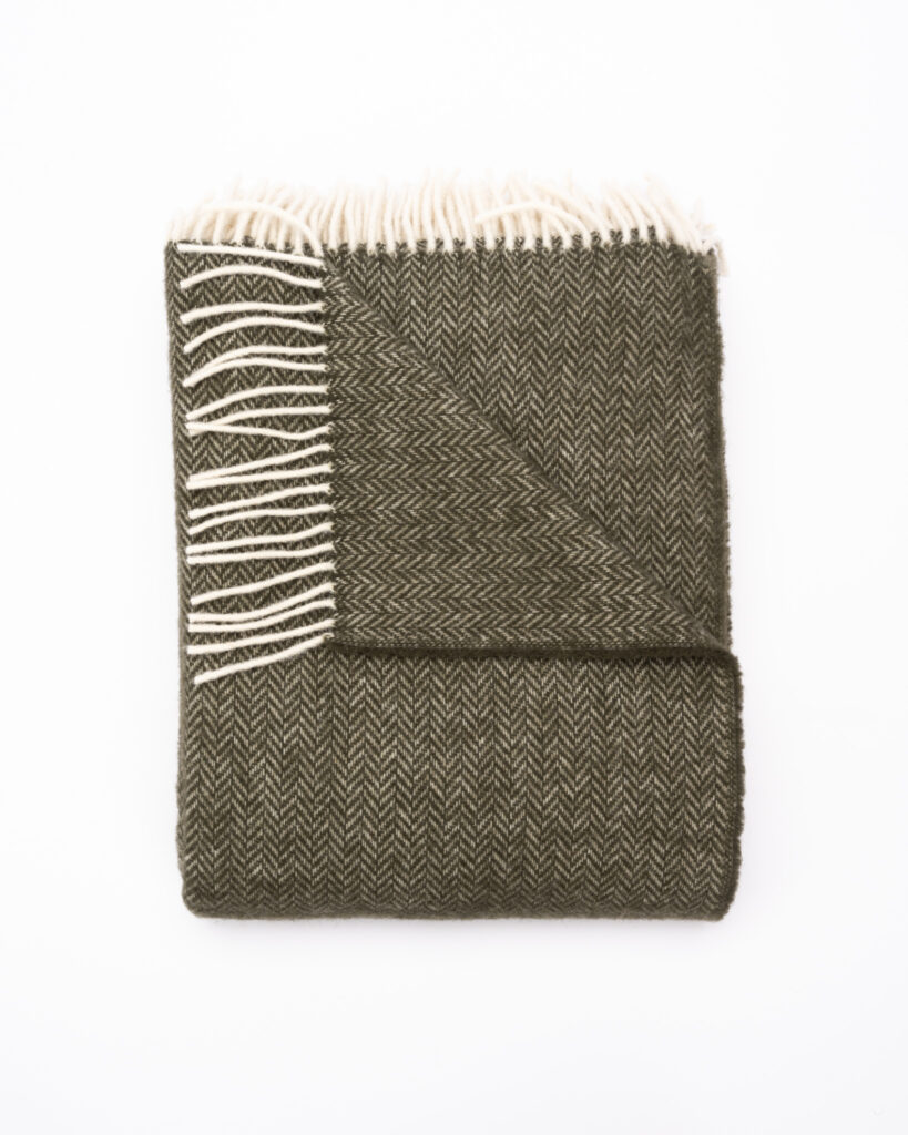 Woolland NEUSEELAND 100% Wolldecke GRÜNER WALD