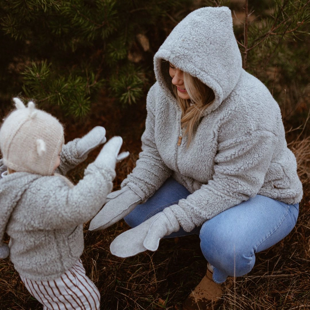 Zaffiro Lammfell Kapuzenjacke grau ZOYA UNISEX