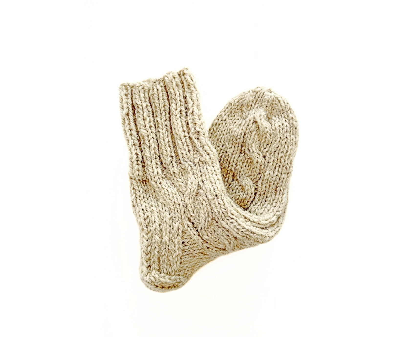 Handgemachte Schaf- und Hundewollsocken GRASS, WoolLando