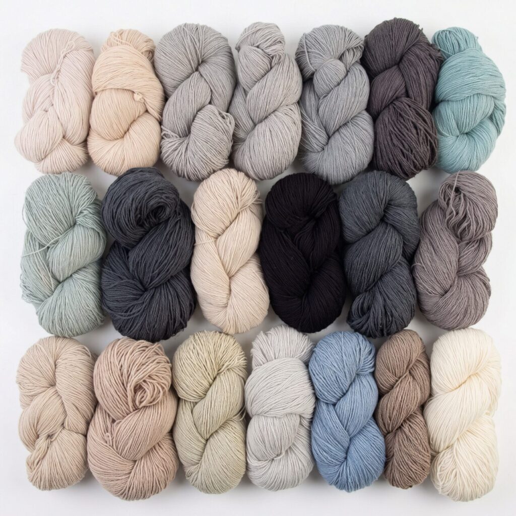 Naturfarben Schafwollgarn-Set 10 kg, WoolLando
