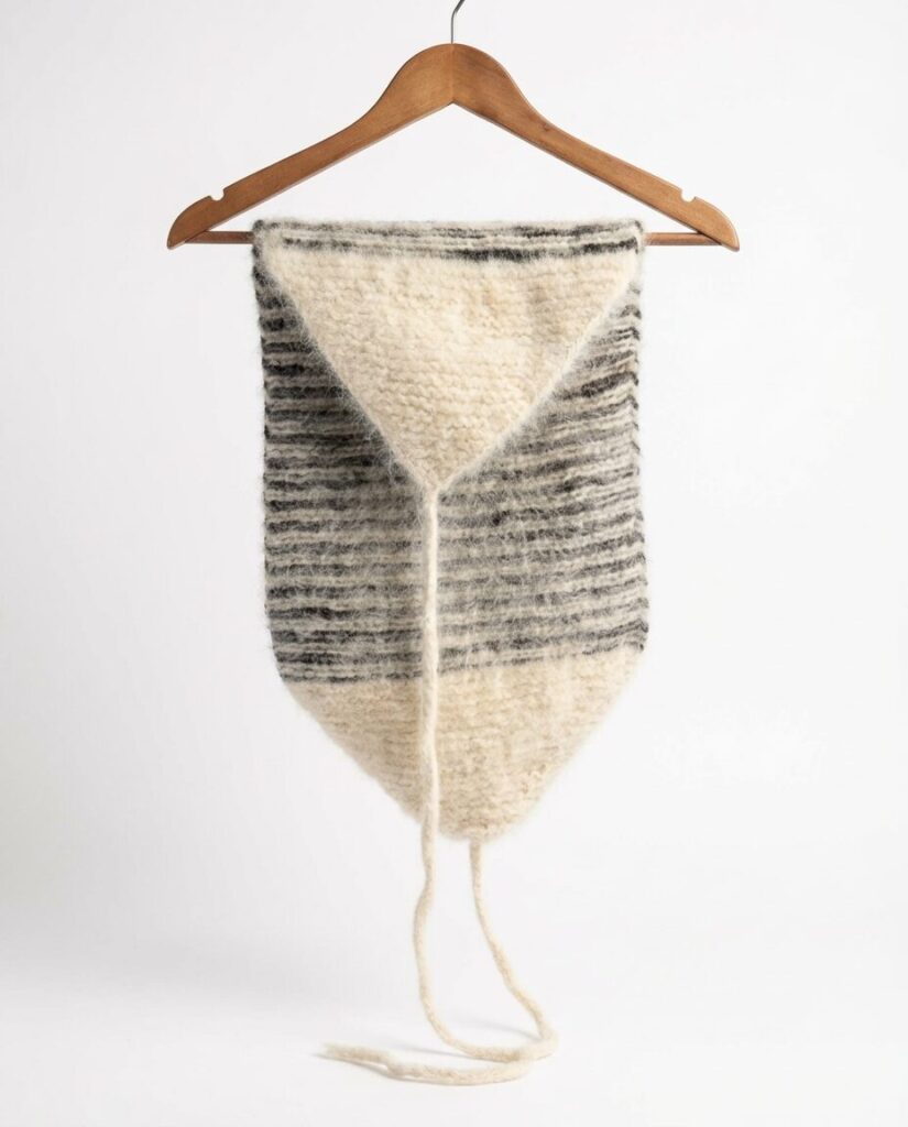 100% Sibirischer Husky Hundewolle gestreifter Bauchgürtel – WoolLando