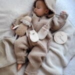 Kinder-Lammwollstrampler bräunlich – Zaffiro