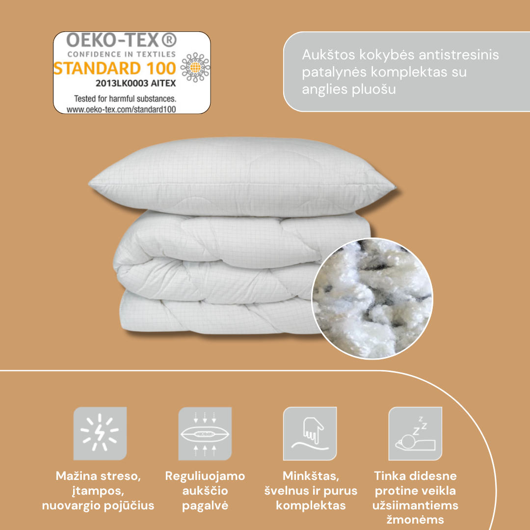 Anti-Stress Bettwaren-Set mit Kohlefaser CARBON 350 g/m²