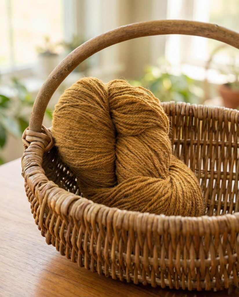 Schafwollgarn 1 kg – MUSTARD BROWN, WoolLando