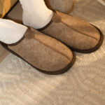 Braune Filzpantoffeln SAND, WoolLando