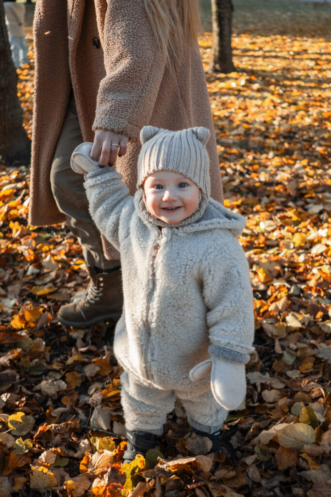 Kinder-Lammwollstrampler creme – Zaffiro