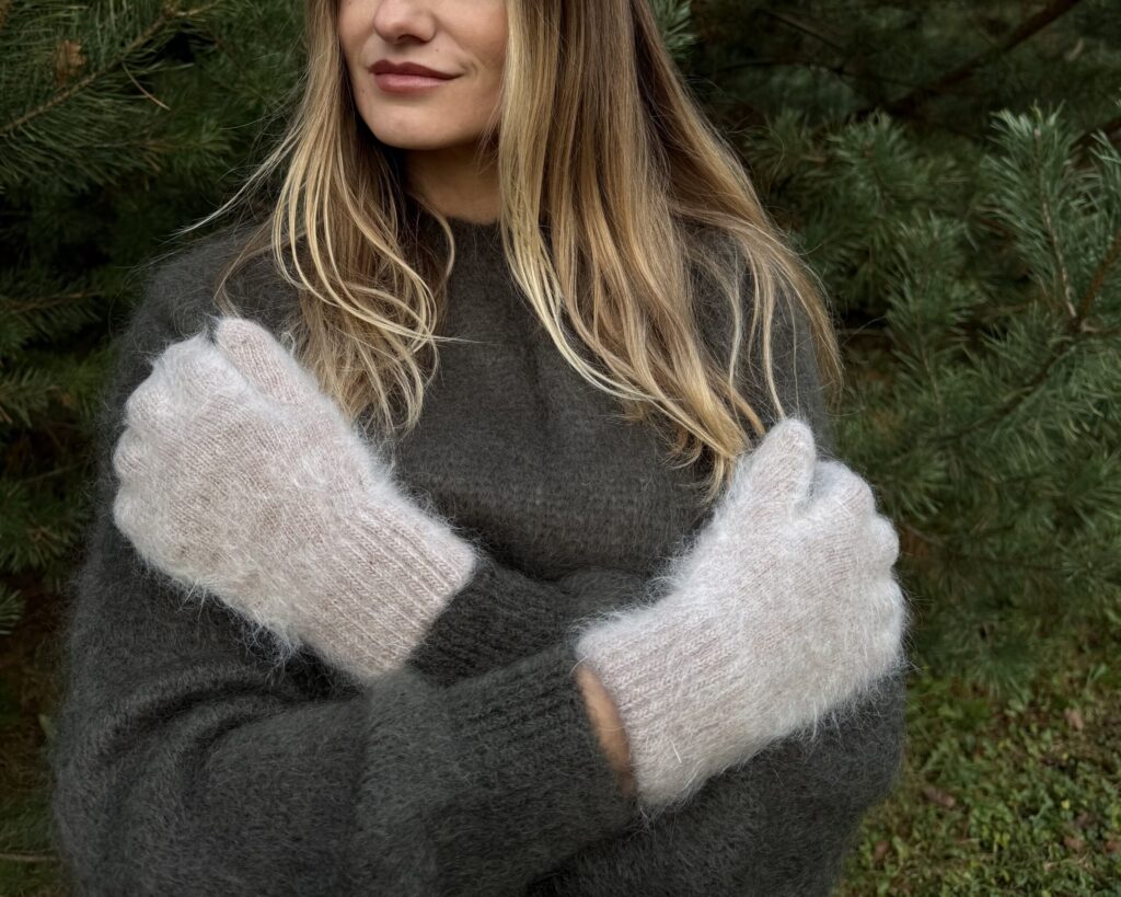 Damen-Angora-Handschuhe RUSVOS, WoolLando