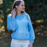 Kid-Mohair-Pullover BABY BLUE