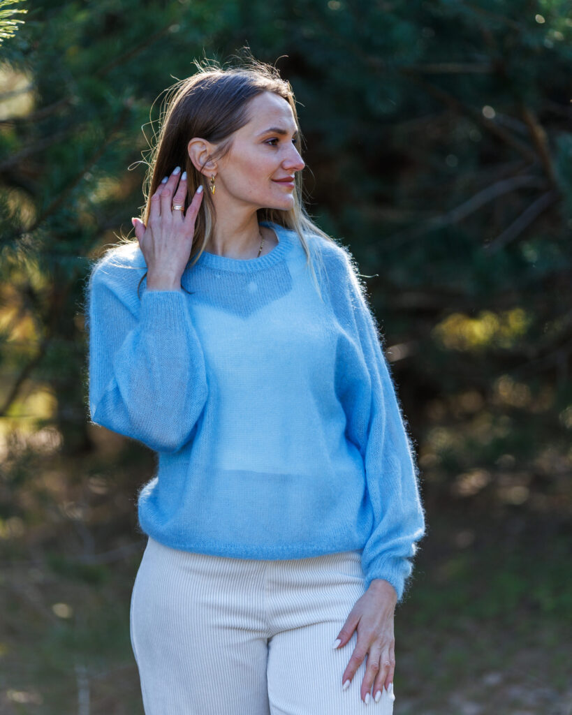 Kid-Mohair-Pullover BABY BLUE