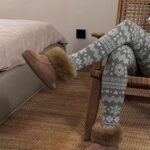 Damen braune natürliche Pelz-Stiefeletten SONA, WoolLando
