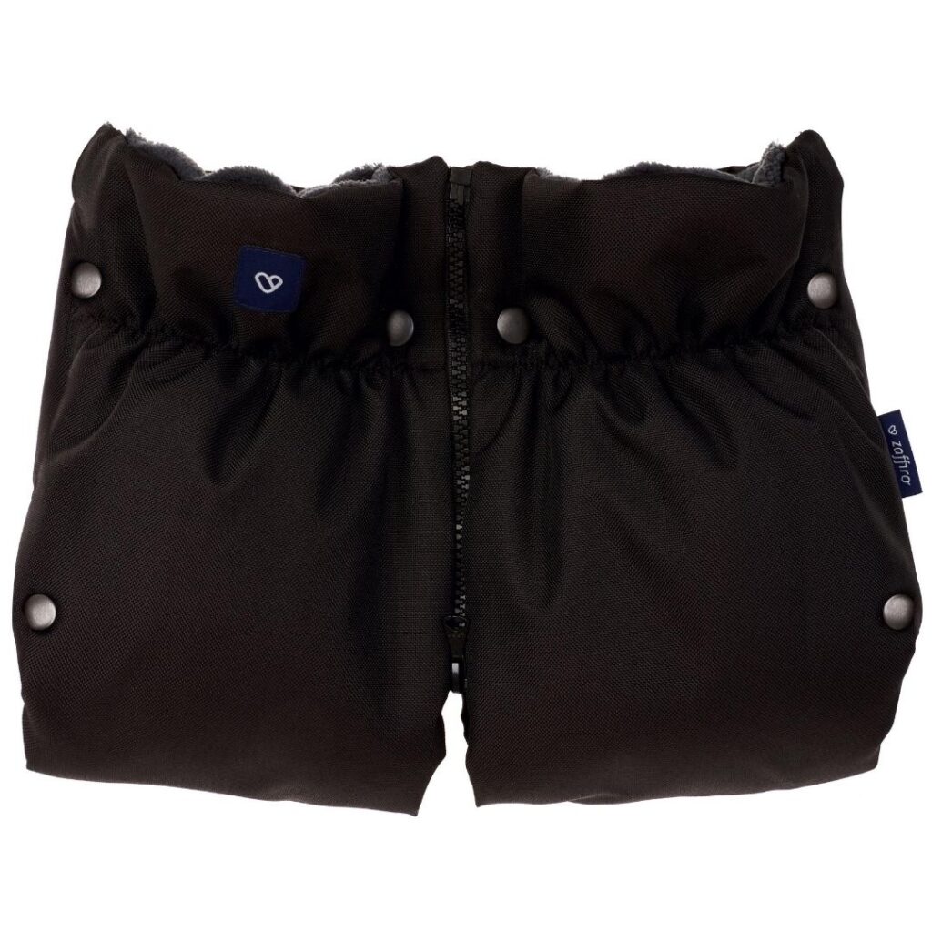 Warme Merino-Wolle-Kinderwagenhandschuhe – SCHWARZ, Zaffiro