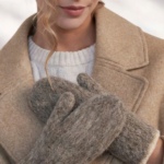 Braune 100% Hundewolle-Fäustlinge, Unisex – WoolLando