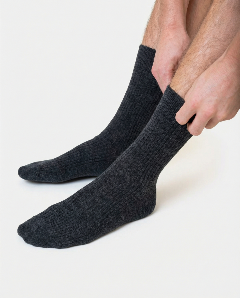 Schwarze Merinowoll-Socken, WoolLando