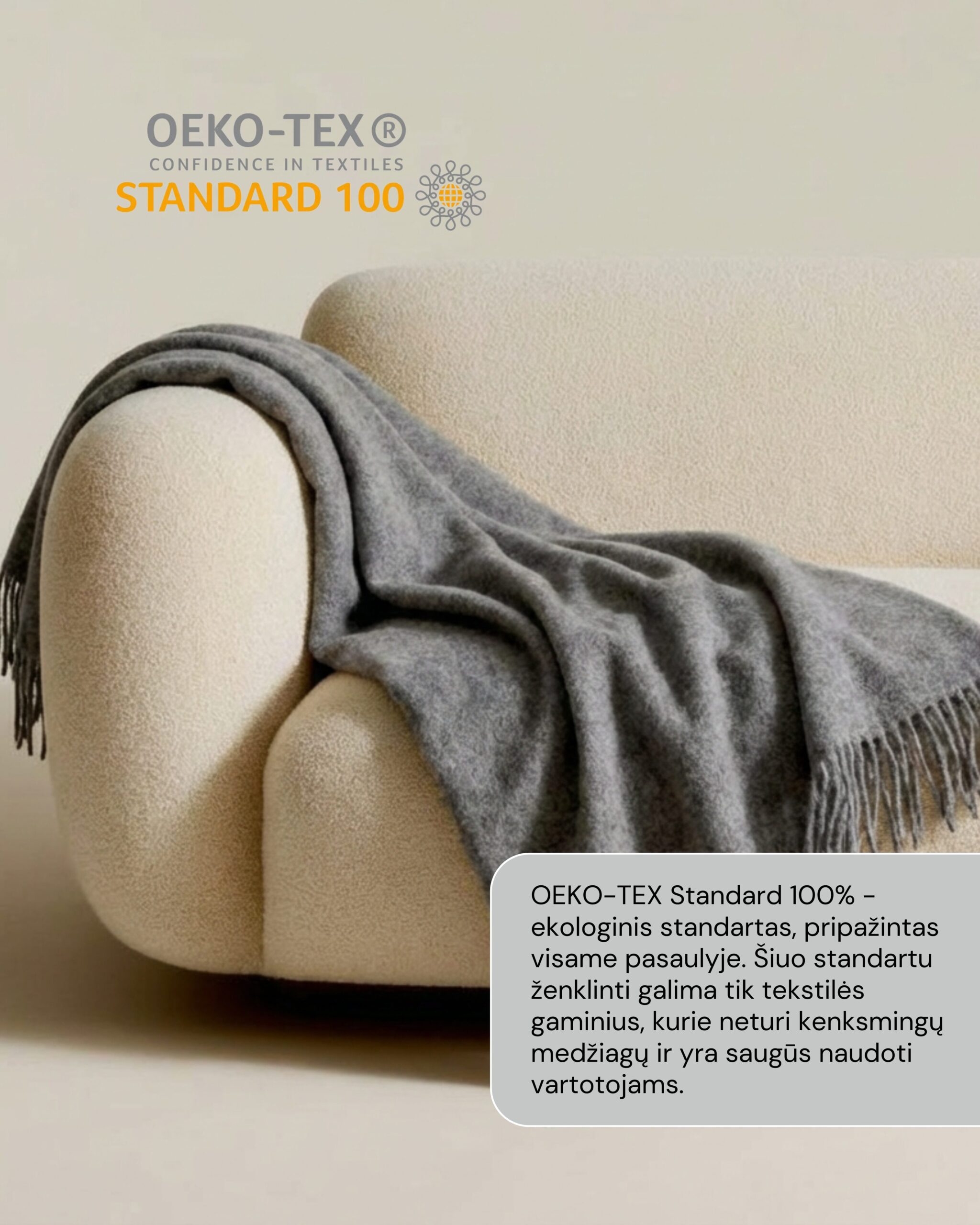 Neuseeland-Schafwoll-Decke GREY, WoolLando